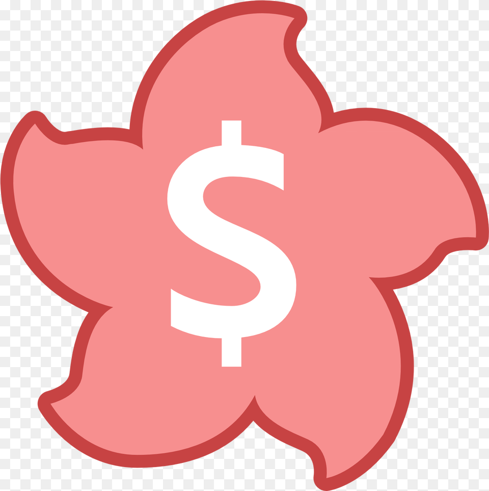Dollar Icon Blue Dollar Sign Icon, Flower, Plant Free Png Download
