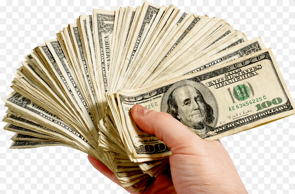 Dollar In Hand, Money, Person, Face, Head Free Png Download