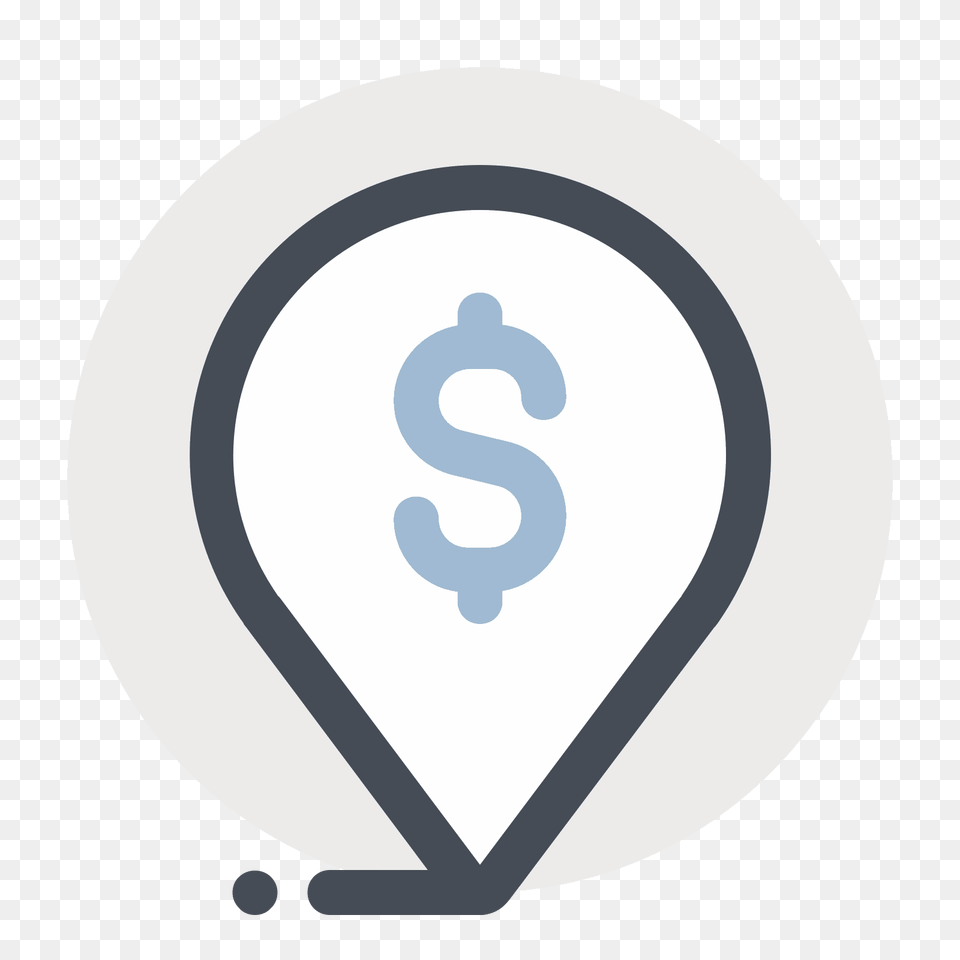 Dollar Place Marker Icon, Disk, Text Free Png Download