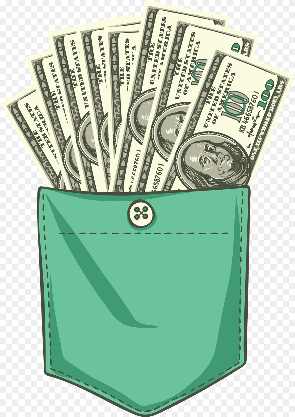 Dollar Pocket Design For T Shirt Cash, Money, Face, Head, Person Free Png Download