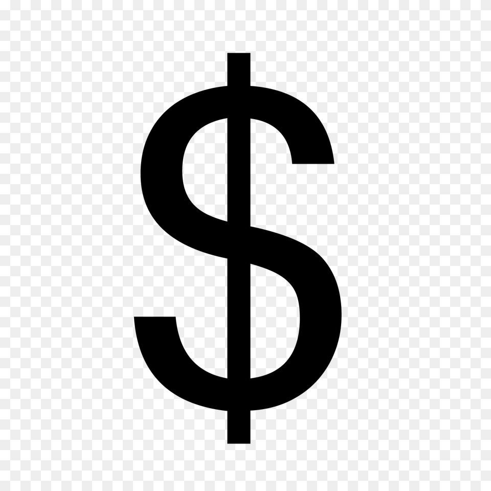 Dollar Sign, Gray Png