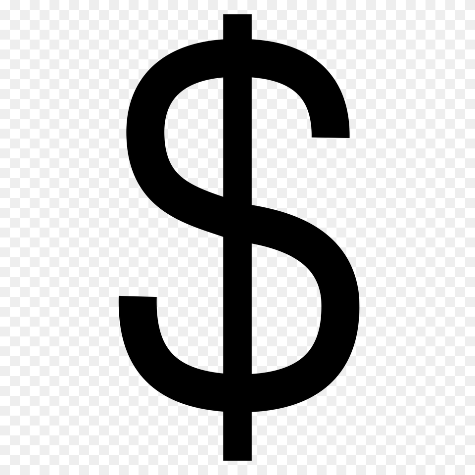 Dollar Sign, Gray Png Image