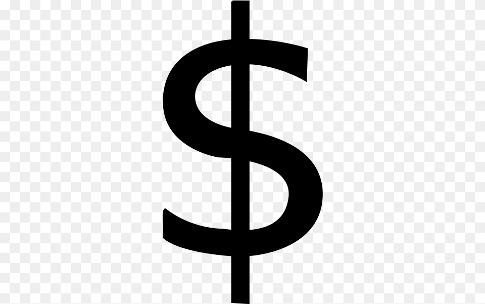 Dollar Sign, Gray Free Png