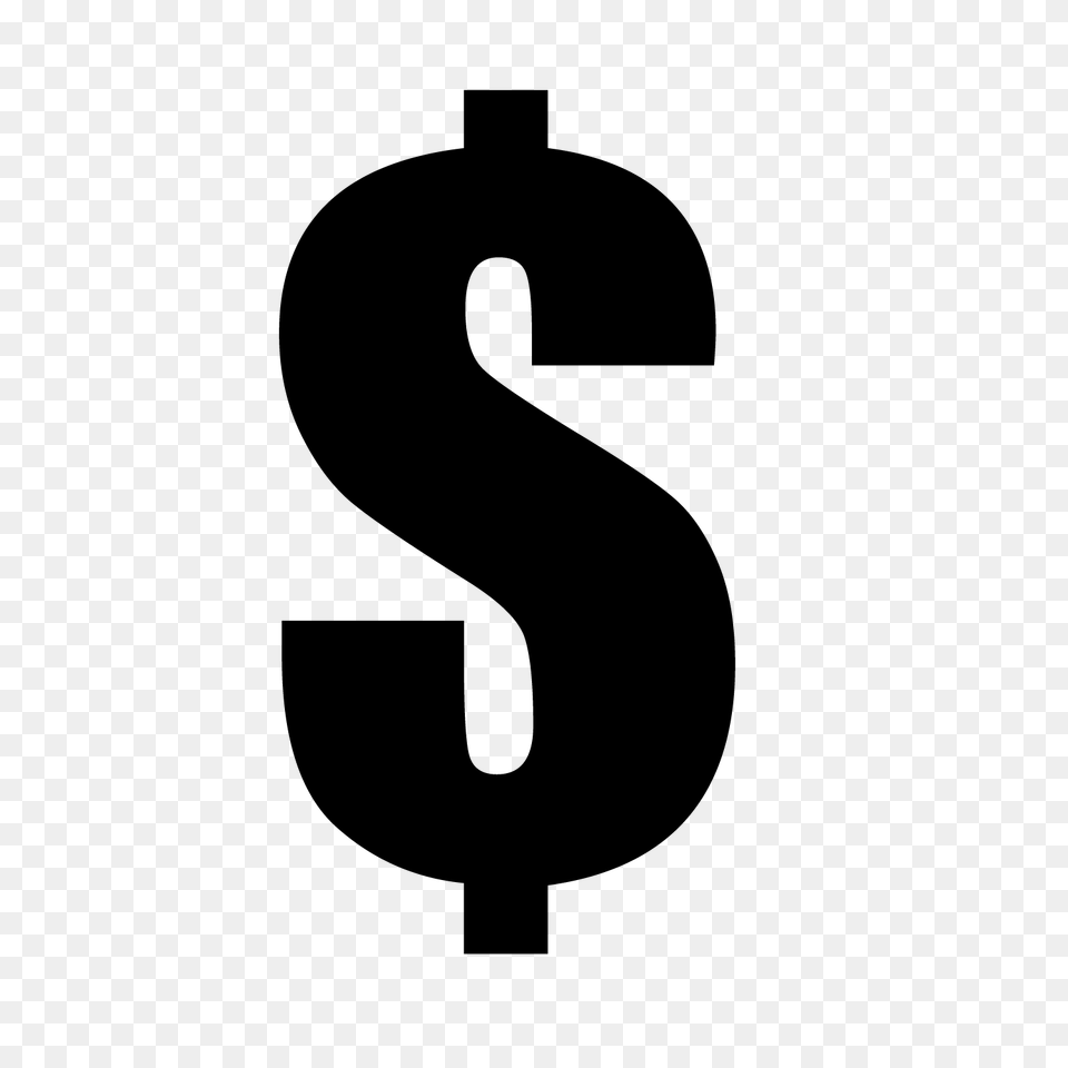 Dollar Sign, Gray Free Png Download