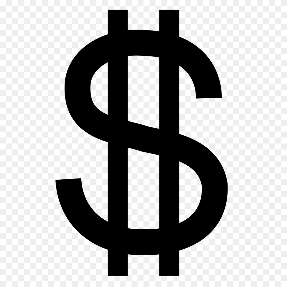 Dollar Sign, Gray Free Png