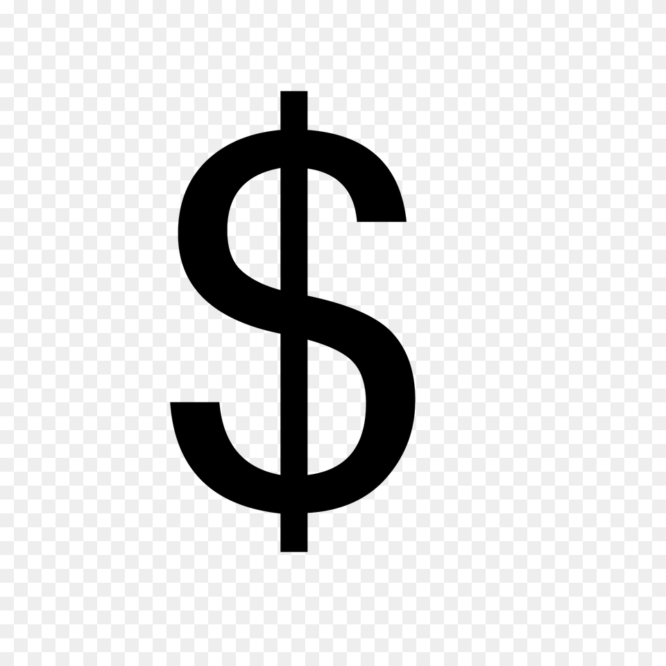 Dollar Sign, Gray Png