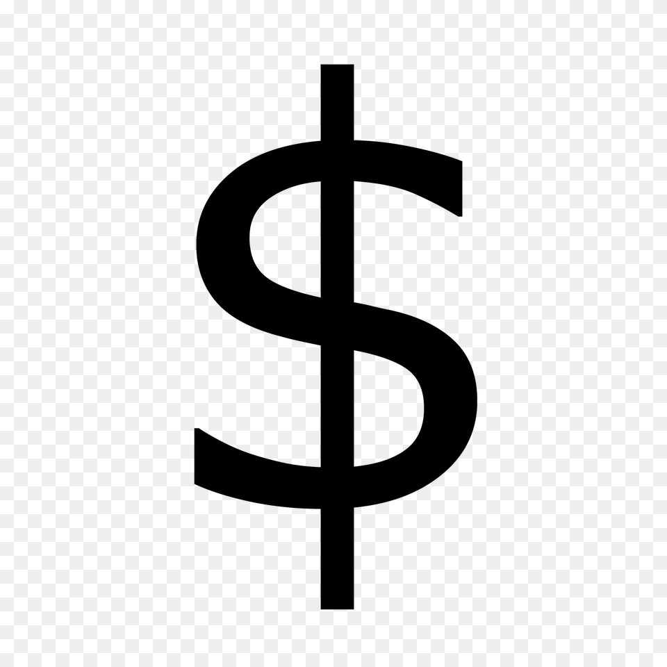 Dollar Sign, Gray Free Png