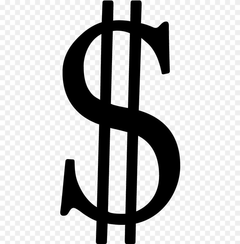 Dollar Sign, Gray Free Png