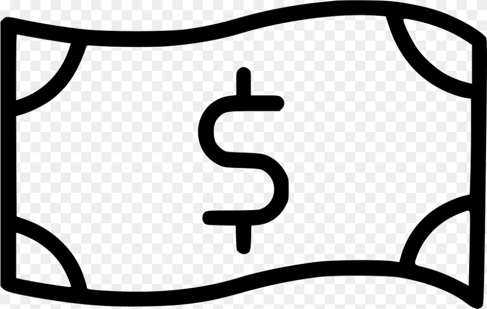 Dollar Sign Cash Bill Icon Text Free Png Download