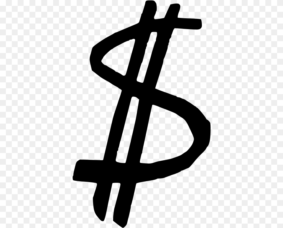 Dollar Sign Clip Art Download Drawn Dollar Sign, Gray Free Transparent Png