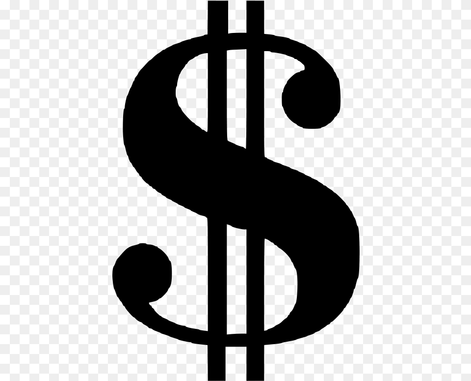 Dollar Sign Clipart, Gray Free Transparent Png