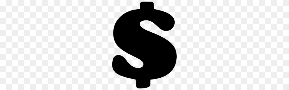 Dollar Sign Clipart, Gray Png Image