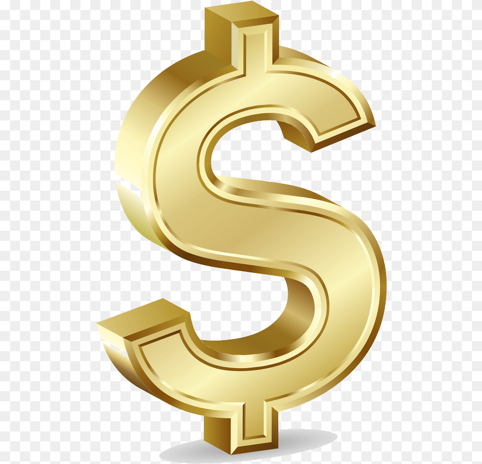 Dollar Sign Currency Transparent Icon Transparent Gold Dollar Symbol, Number, Text, Cross Png Image