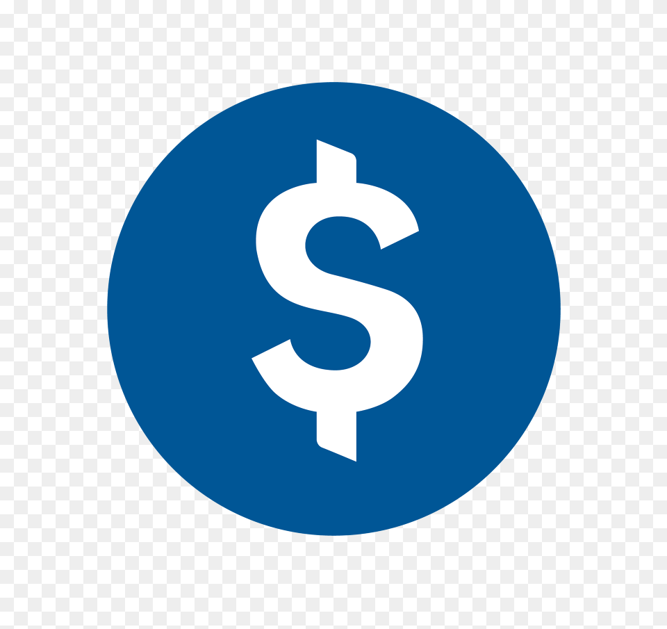Dollar Sign Icon Blue, Symbol, Number, Text, Astronomy Png Image