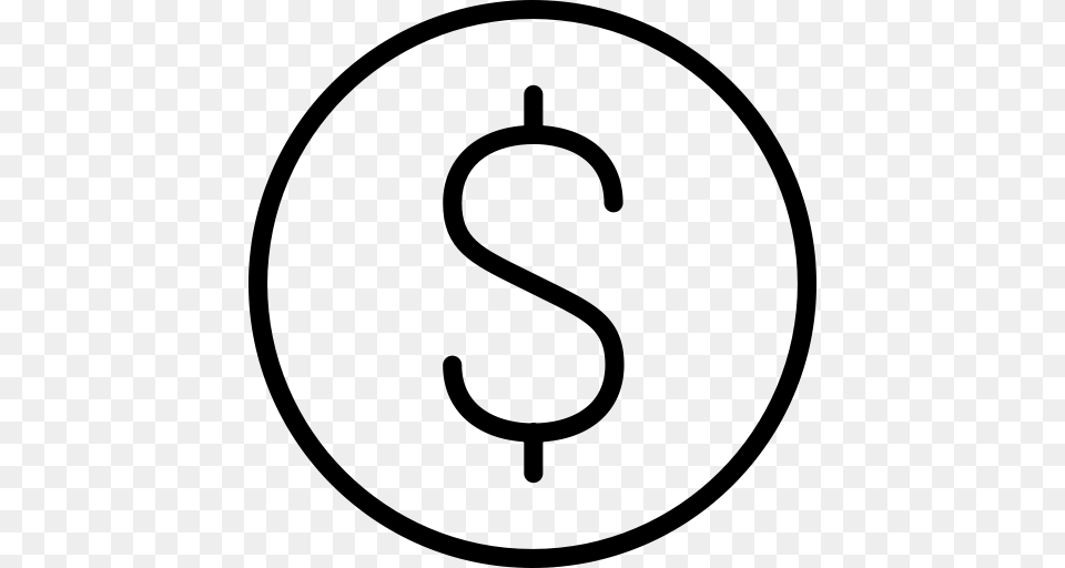 Dollar Sign Icon With And Vector Format For Unlimited, Gray Free Transparent Png