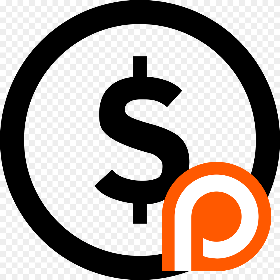 Dollar Sign In Circle With Patreon Logo Png Image