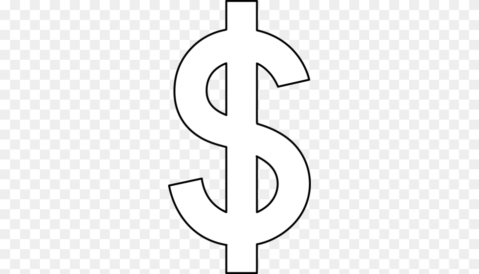 Dollar Sign Line Art, Symbol, Text Free Png Download