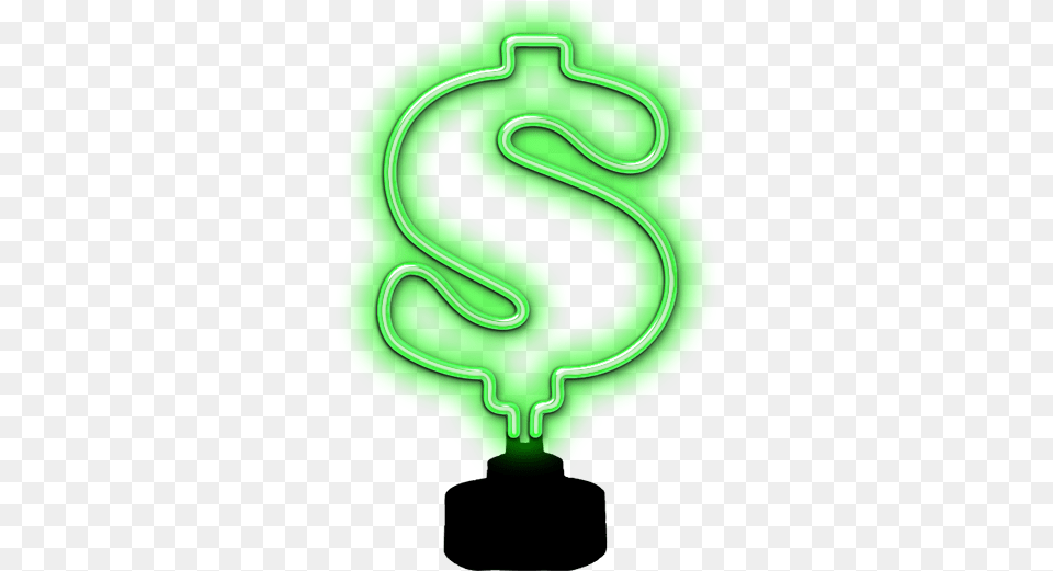 Dollar Sign Neon Sculpture Neon Dollar Sign, Light Free Png Download