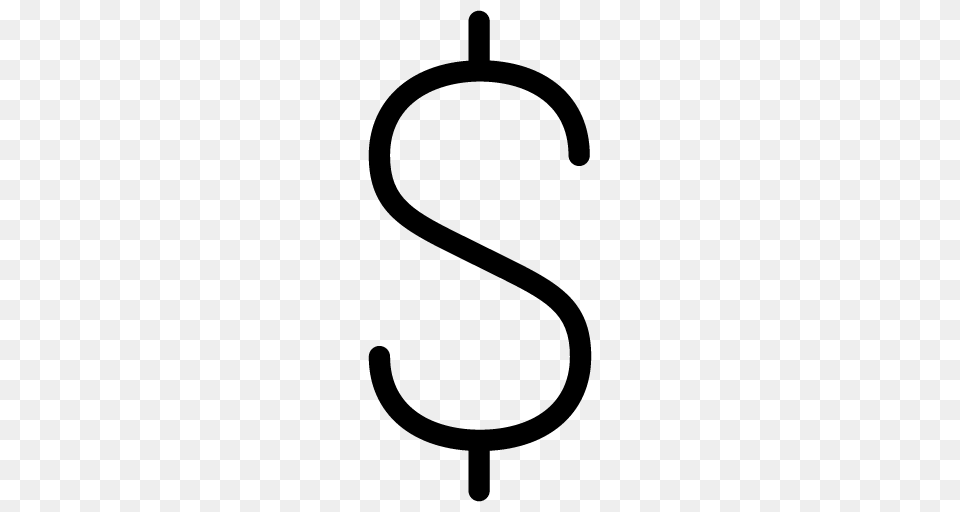 Dollar Sign Outline Group With Items, Gray Free Png Download