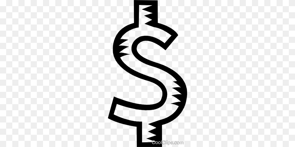 Dollar Sign Royalty Vector Clip Art Illustration, Symbol, Text, Number, Cross Free Transparent Png