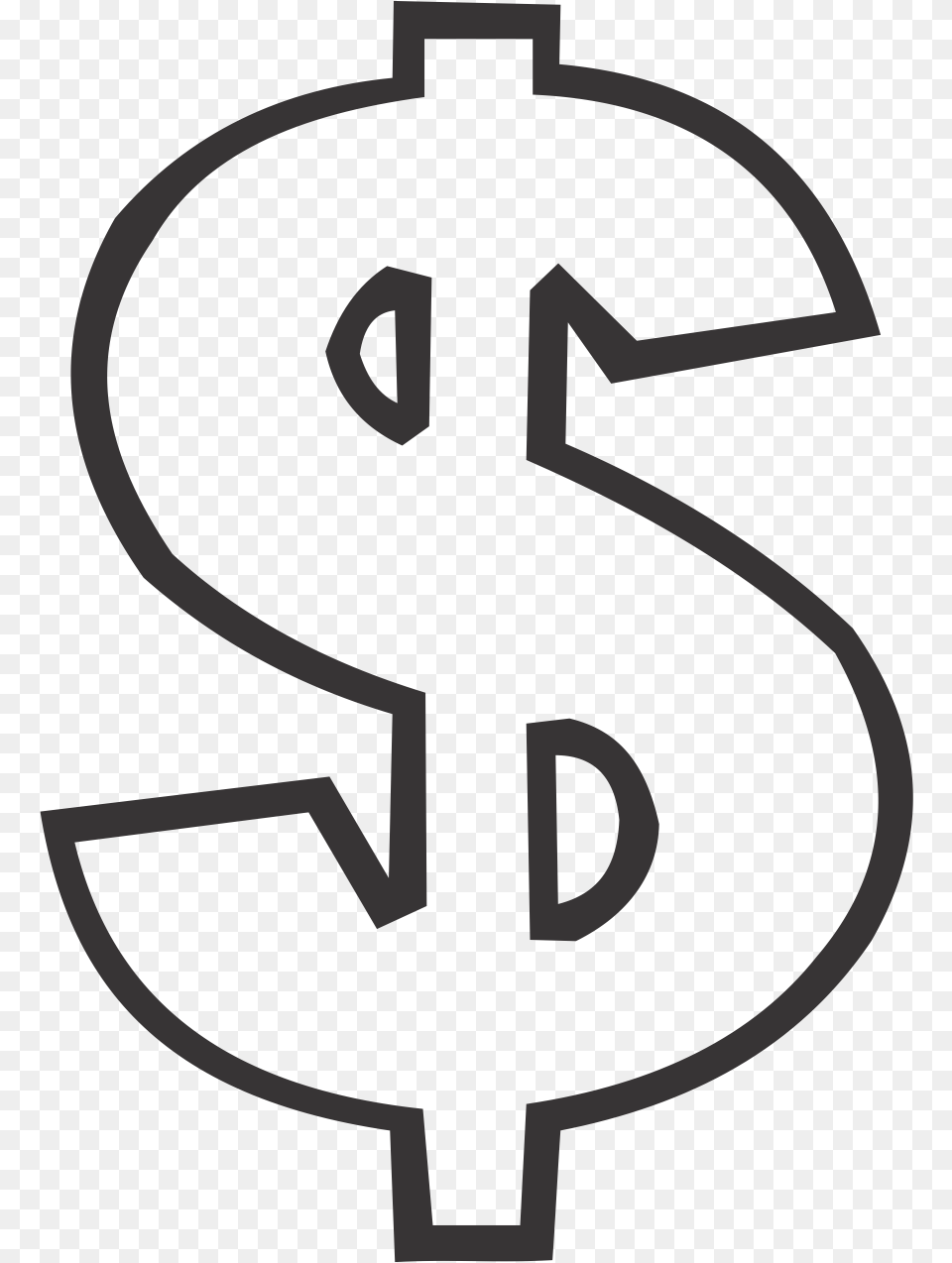 Dollar Sign To Color, Symbol, Text, Electronics, Hardware Free Png Download