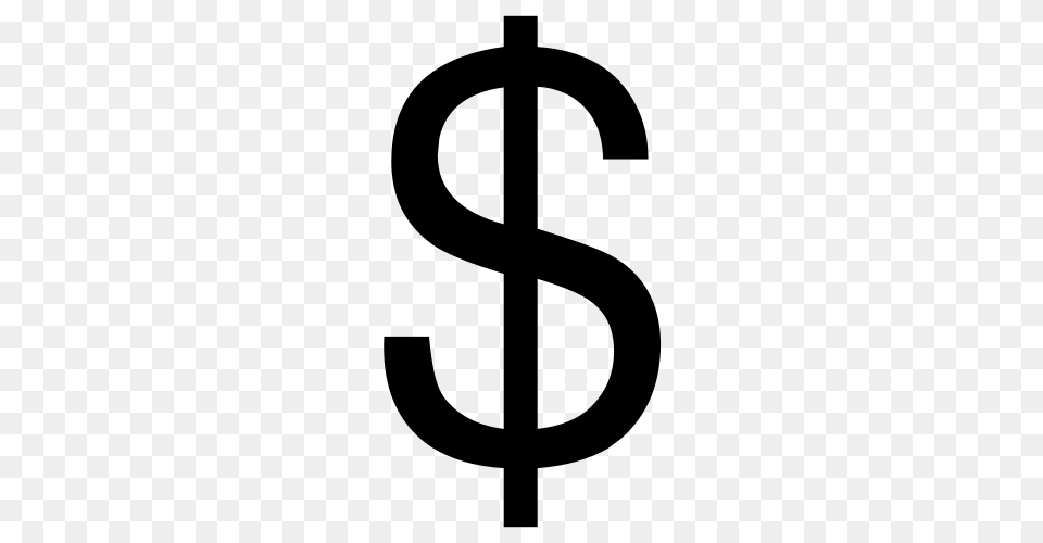 Dollar Sign United States Dollar Currency Symbol Clip Art, Gray Free Png Download