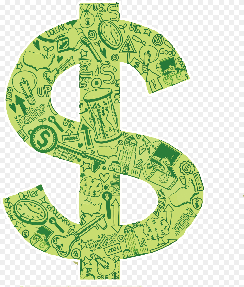 Dollar Sign United States Dollar Dollar Vector, Green, Symbol, Text, Number Free Transparent Png