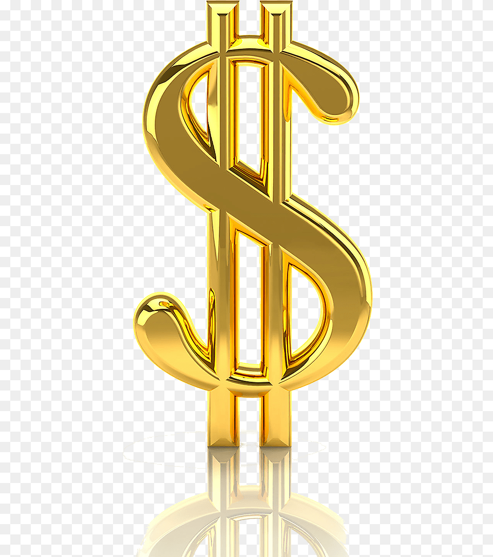 Dollar Sign United States Dollar United States One Dollar Gold Dollar Sign Clipart, Cross, Symbol, Musical Instrument, Text Free Png