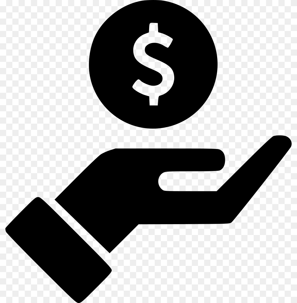 Dollar Symbol Hand With Dollar Icon, Stencil, Sign Free Transparent Png
