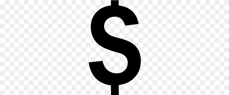 Dollar Symbol Vector Icon, Gray Free Png
