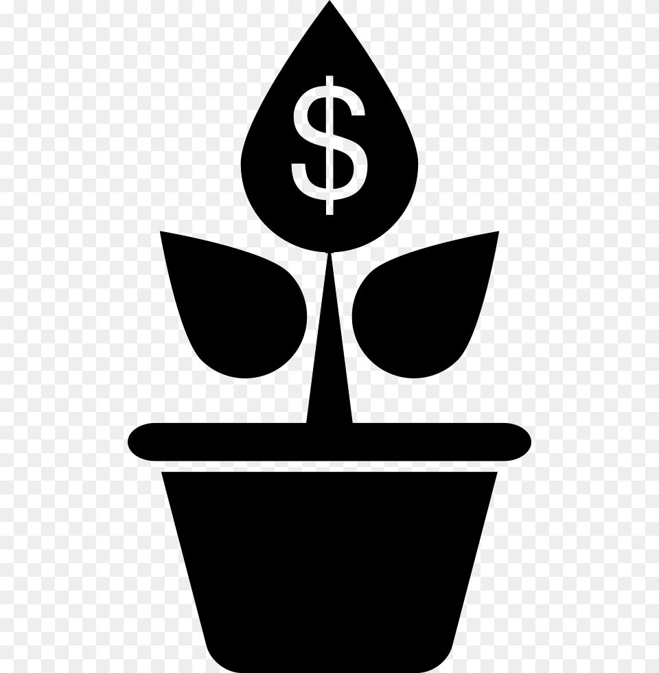 Dollars Growing On A Plant Money Plant Icon, Stencil, Symbol, Weapon Free Png