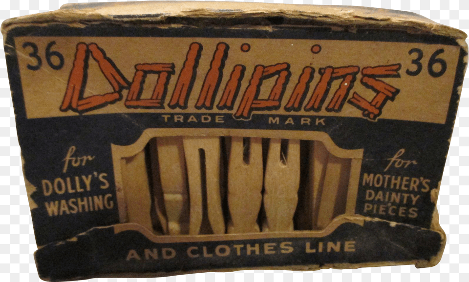 Dollipins Doll Clothes Pin In Their Original Box From Wallet, Book, Person, Publication, Crate Png