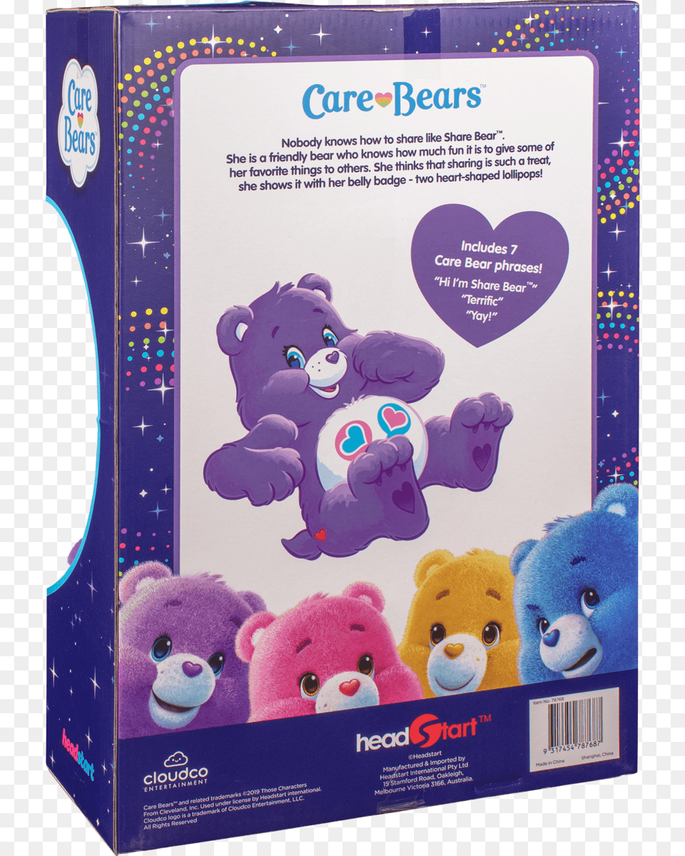 Dolls Amp Bears Bears Care Bears Jumbo 20 Purple Share Plush, Toy, Teddy Bear, Animal, Mammal Free Png