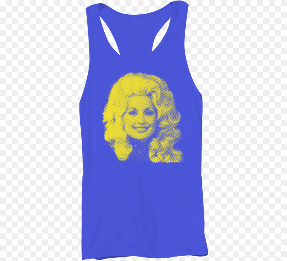 Dolly Parton Halftone Racerback Tank Top Dolly Parton Gender And Country Music, Clothing, Tank Top, Baby, Face Free Transparent Png
