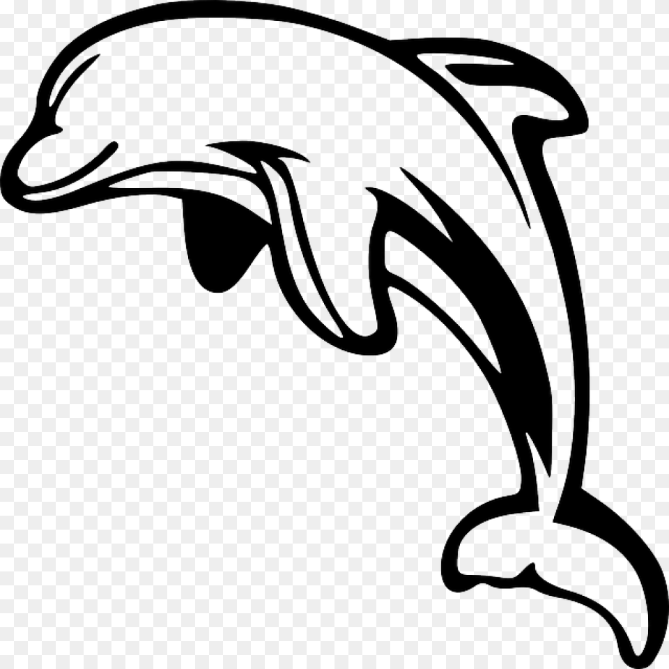 Dolphin Clipart Black And White Dolphin Clipart Black Dolphin Black N White, Animal, Mammal, Sea Life, Smoke Pipe Free Png