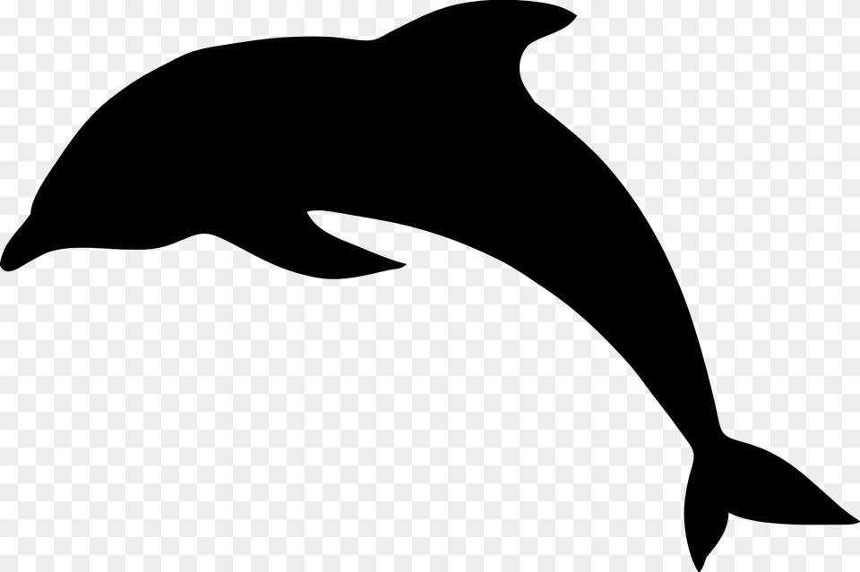 Dolphin Clipart Black And White Dolphin Jump Silhouette, Gray Png Image