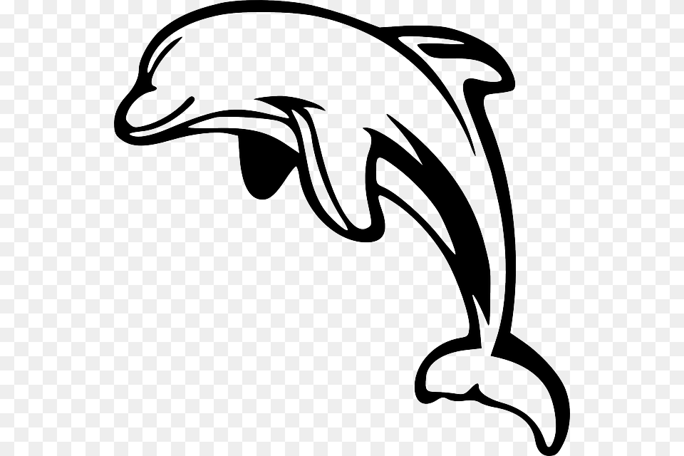 Dolphin Clipart Line Art, Animal, Mammal, Sea Life, Kangaroo Png Image