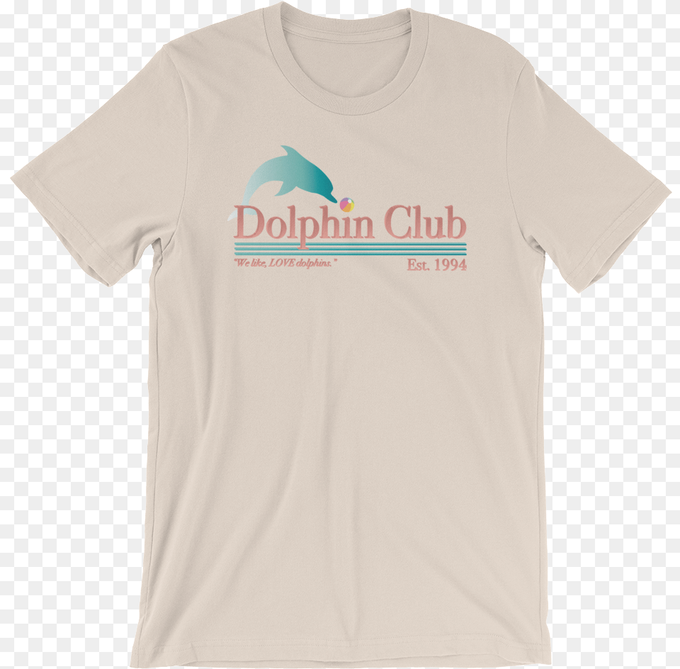 Dolphin Club Mockup Front Wrinkled Soft Cream Bella Canvas 3001 Unisex Short Sleeve Jersey T Shirt, Clothing, T-shirt Free Transparent Png