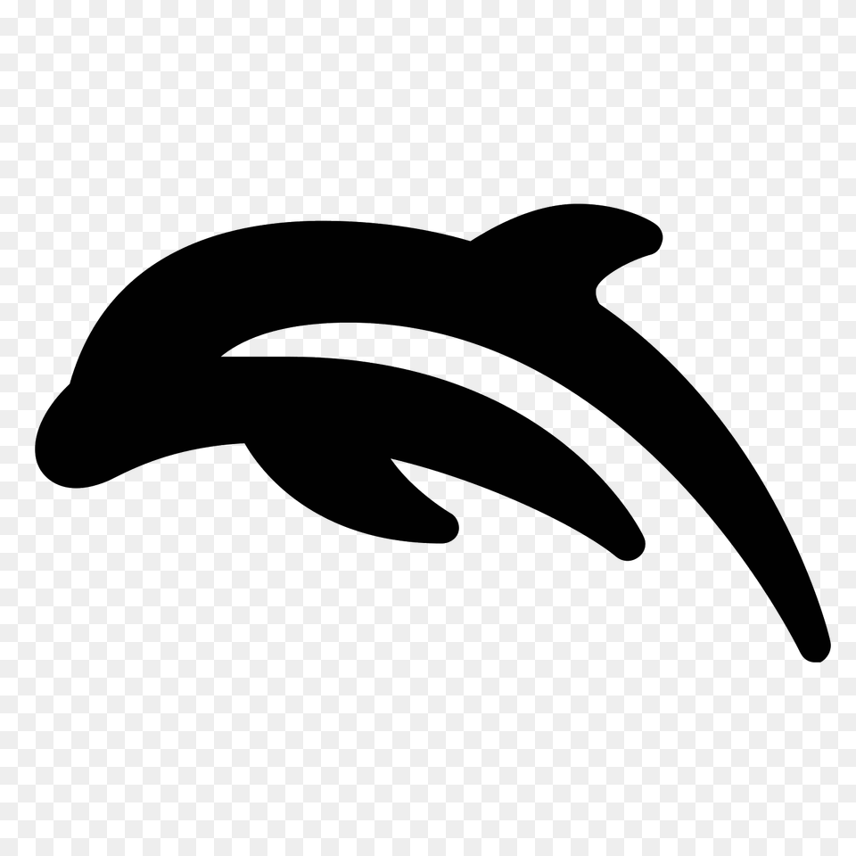 Dolphin Emulator Filled Icon, Gray Free Transparent Png