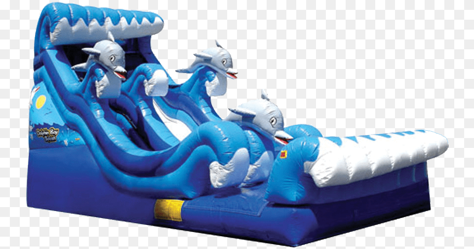 Dolphin Splash Water Slide Dolphin Water Slide For Rent, Inflatable, Aircraft, Airplane, Transportation Png
