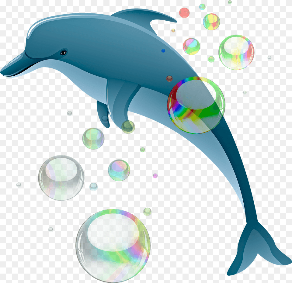 Dolphin With Bubbles Clipart, Animal, Mammal, Sea Life, Fish Free Transparent Png