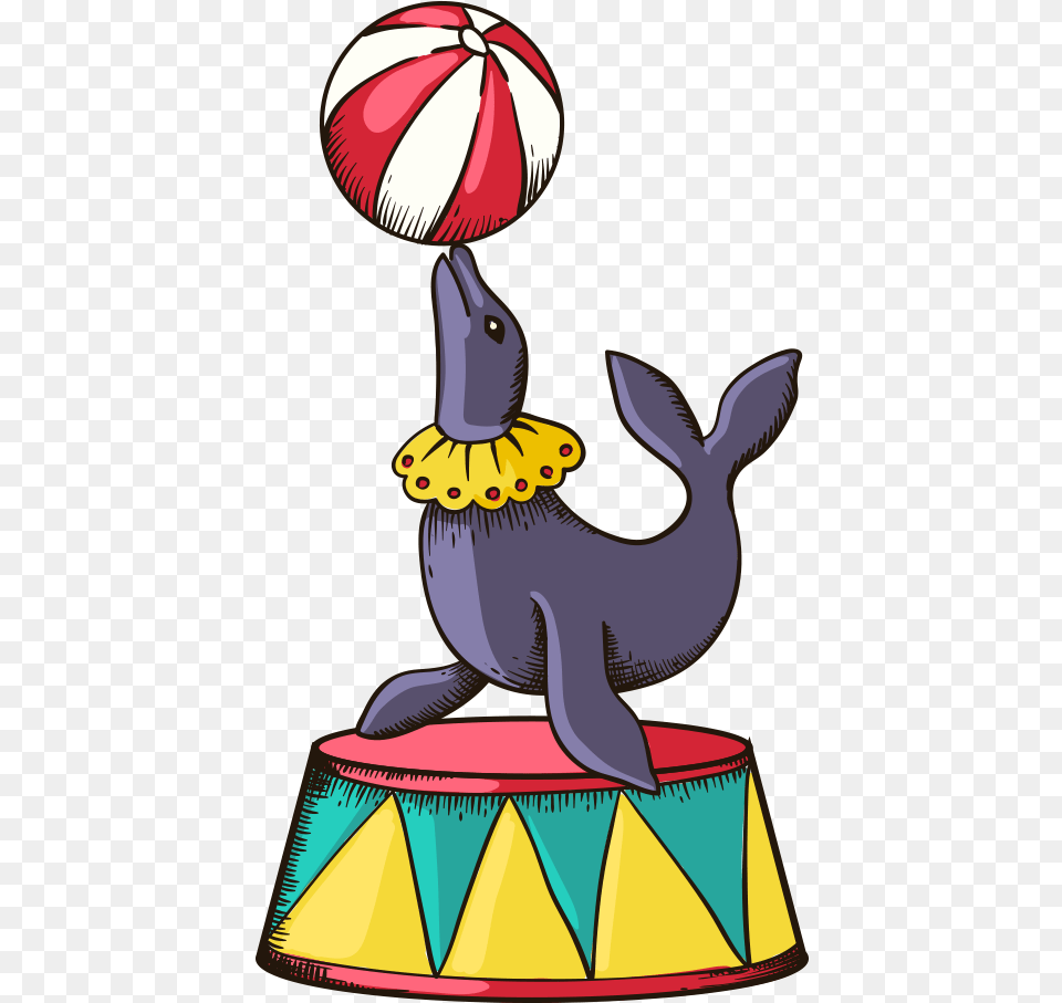 Dolphins Clipart Circus Circus Sea Lion Transparent Circus Animals Clipart Seal, Leisure Activities Png