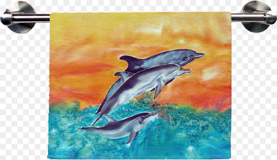 Dolphins Hand Towel Towel, Animal, Dolphin, Mammal, Sea Life Png