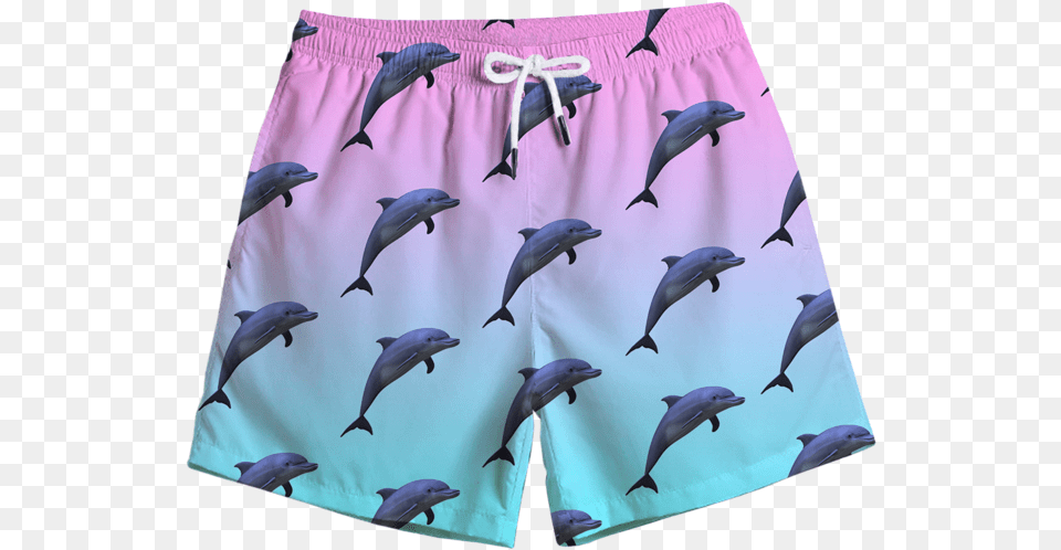 Dolphinz Swim Trunks Swimming Trunks Cartoon, Clothing, Shorts, Animal, Fish Png Image