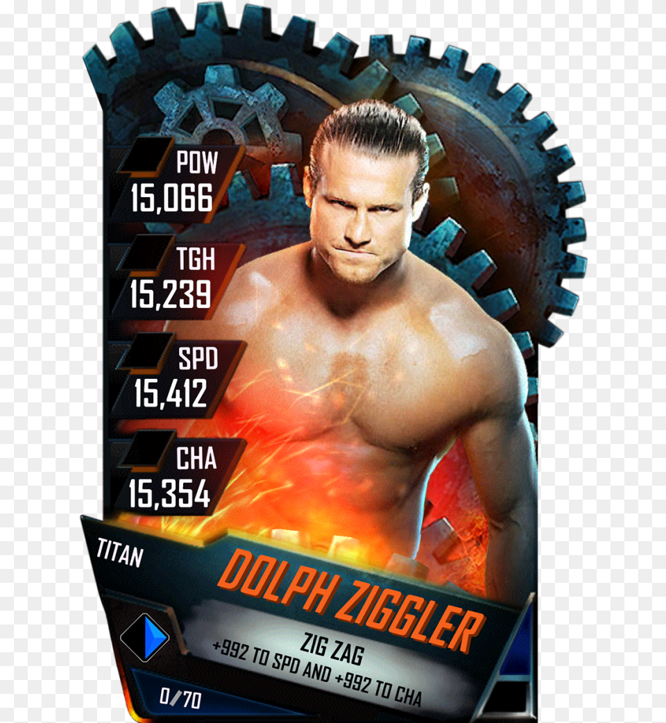 Dolphziggler S4 18 Titan Finn Balor Wwe Supercard Titan, Advertisement, Poster, Adult, Male Png Image