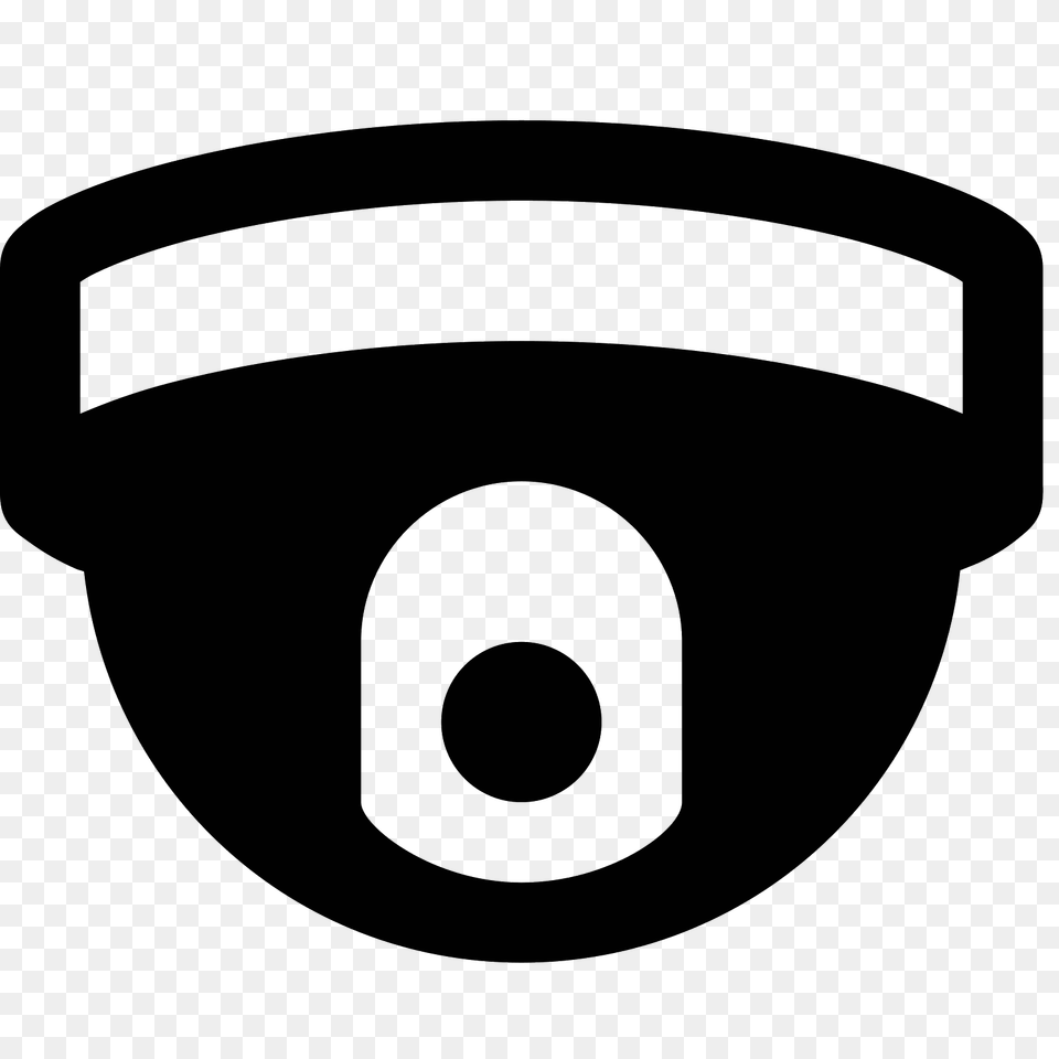 Dome Camera Icon, Gray Png