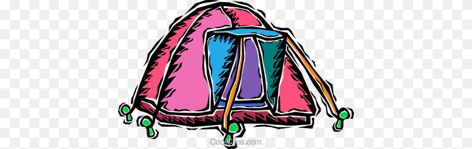 Dome Tent Royalty Vector Clip Art Illustration, Camping, Outdoors, Leisure Activities, Mountain Tent Free Png