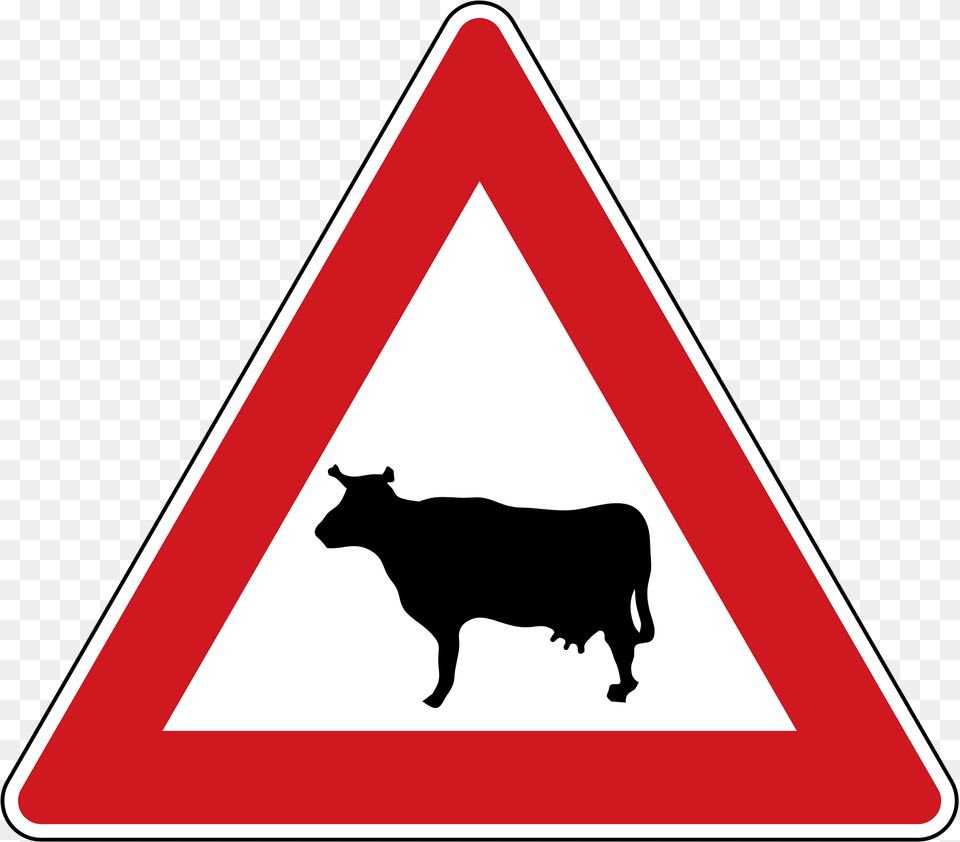 Domestic Animals Sign In Czech Republic Clipart, Symbol, Animal, Cattle, Cow Free Png Download