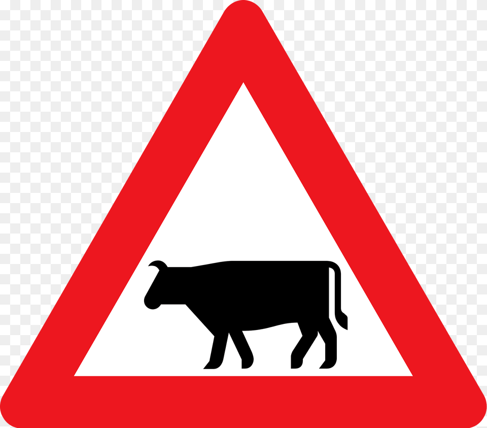 Domestic Animals Sign In Denmark Clipart, Symbol, Road Sign, Animal, Mammal Free Transparent Png