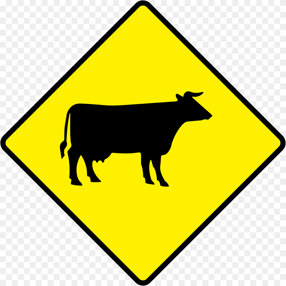 Domestic Animals Sign In Ireland Clipart, Symbol, Animal, Cattle, Cow Png